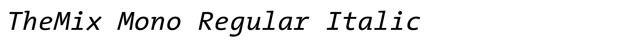 TheMix Mono Regular Italic image